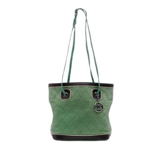 Chanel Pre-owned Shoulder Bags, female, Green, Size: ONE SIZE Pre-owned Quilted Tote Bag