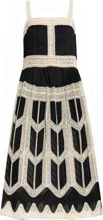 Zimmermann lace-insert dress - women - Cotton - 2 - Black