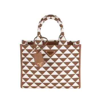 Prada Small Jacquard Triangolo Symbole Tote