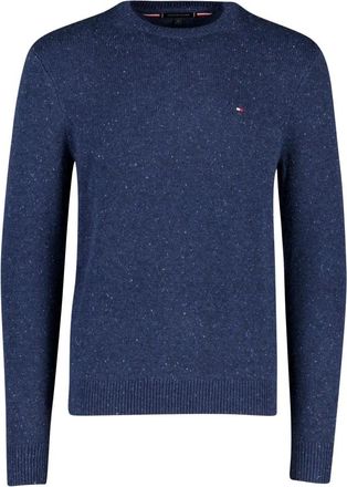 Tommy Hilfiger Truien & Vesten, Heren, Blauw, M, Wol, Donegal Wollenmix Crewneck Trui
