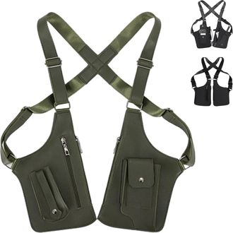 Generic Premium Leather Adjustable Underarm Shoulder Bag, Anti-Theft Crossbody Chest Bag with Hidden Pockets for Travel, Work & Daily Use (Army Green)