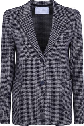 Harris Wharf London Jacket Stand Up Collar Patterned Moleskin
