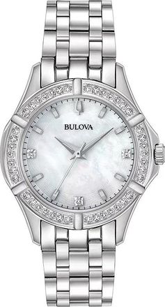 Bulova Quartz Crystal MOP Dial Ladies Watch 96R233