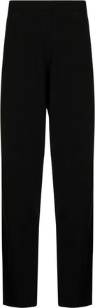 Brioni elasticated-waist cotton-cashmere blend trousers - men - Cashmere/Cotton/Polyamide/Vicuña Wool/Elastane - 52 - Black