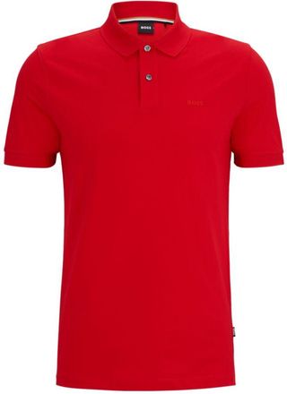 BOSS Pallas Regular-fit polo shirt in cotton with embroidered logo