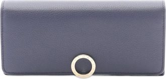Bulgari Pre-owned Wallets, female, Blue, Size: ONE SIZE Pre-owned Leather Flap Wallet