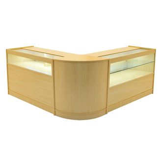 MonsterShop Adonis LED Shop Counter Set B1200, C1200 & CM60 - Maple in Beige