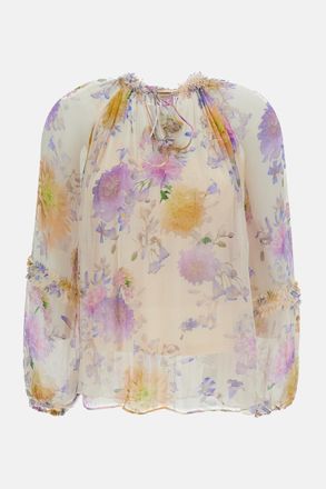Zimmermann Blusa Con Volant Luna