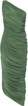 Norma Kamali Diana draped midi dress - women - Polyester/Spandex/Elastane - S - Green