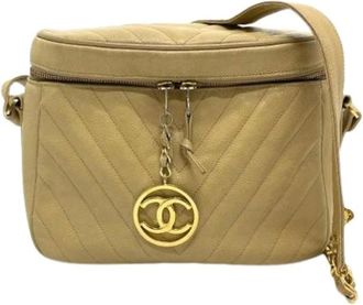 Chanel Pre-owned Cross Body Bags, female, Beige, Size: ONE SIZE Pre-owned Leather chanel-bags