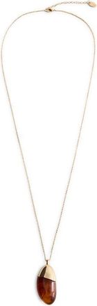 Mango Resin Pendant Necklace in Gold at Nordstrom