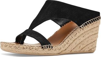 Franco Sarto Farren Espadrille Sandals Womens Wedge Shoes Black Leather : 6.5 M