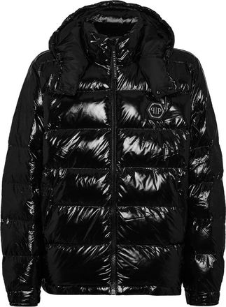 Philipp Plein Nylon Down Jacket - Heren - Winterjassen - Zwart - 3XL - Nylon - Jassen