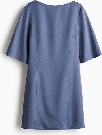H&M Kleid mit U-Boot-Ausschnitt - Blue