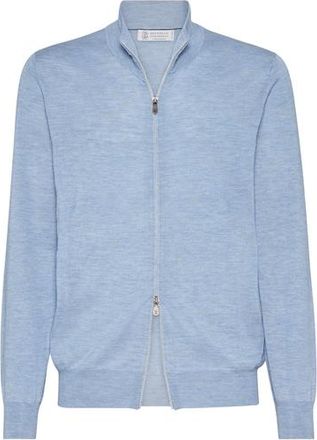 Brunello Cucinelli Lightweight knit cardigan in Denim at Nordstrom, Size 48 It