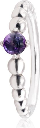 Pandora February Purple Beaded Ring