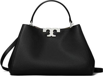 Tory Burch Eleanor Soft Leather Satchel in Black at Nordstrom