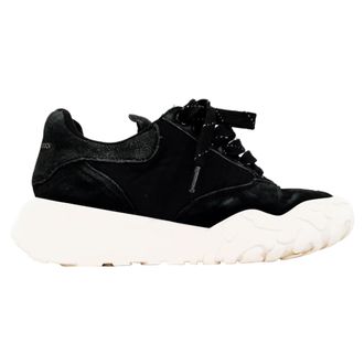 Alexander McQueen Alexander McQueen Pre-owned Womens Court Chunky Sneakers in Black Suede