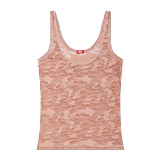 Diesel Lily-Utlt Top - Dames - Tops zonder mouwen - Roze - XS - Nylon - Tops