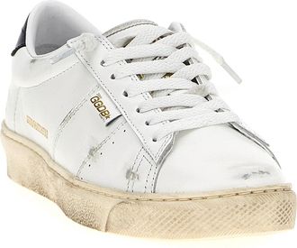 Golden Goose Womens Blue Cowhide Low Top Sneakers