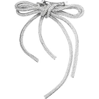 Untamed Petals Park Avenue Bow in Silver at Nordstrom