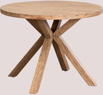 Sklum Sklum - Mesa De Jard&iacute;n Redonda En Madera De Eucalipto Naele