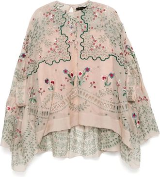 Biyan floral embroidery blouse - Pink