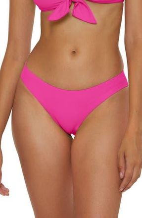 BECCA by Rebecca Virtue Modern Edge Hipster Bikini Bottoms in Fuchsia at Nordstrom Rack, Size Large