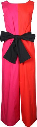 Isa Arfen Color-Block Jumpsuit in Multicolor Cotton