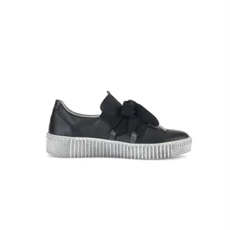 Gabor Womens Ribbon Lace Sneaker In Black