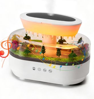 OEM Humidificador Raindrop Con Ruido Blanco Y Luces De 7 Colores, Dep&oacute;sito Grande De 250 Ml Para 12 Horas De Uso, Temporizador De 4 U 8 Horas Para Dormito