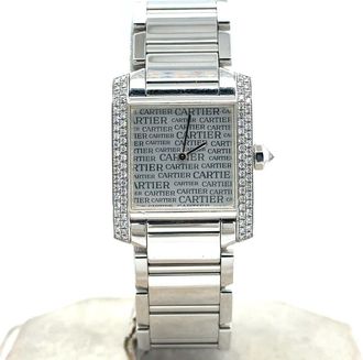 Cartier Pre-owned Cartier Tank Francaise Diamond Silver-tone Dial Unisex Watch WE1025S3
