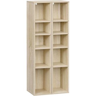 Woltu Juego De 2 Librer&iacute;as Con 4 Estantes - Roble Claro - Woltu