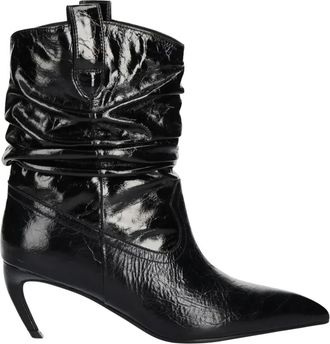 Jeffrey Campbell Desolation Enkellaarzen - Dames - Schoenen - Zwart - Maat: 39 EU Leer