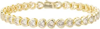 Untamed Petals Romy Crystal Bracelet in Metallic Gold at Nordstrom