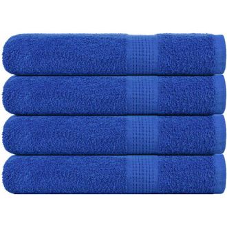 vidaXL Toallas De Sauna 4 Uds 100% Algod&oacute;n Azul 80x200 Cm 360 Gsm Vidaxl