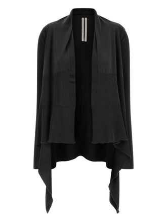 Rick Owens ribbed wool cardigan - Black