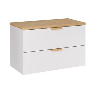 Petits Meubles Mueble bajo 80cm mate paneles laminados blanco