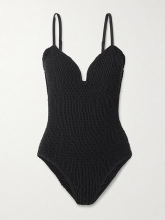 Ulla Johnson Costume Da Bagno A Punto Smock Biarritz - Nero