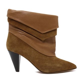 Isabel Marant Schoenen, Dames, Bruin, 41 EU, Su&egrave;de, Leren en Su&egrave;de Laarzen met Omvouwbare Schacht