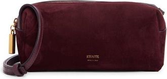Khaite Mini Kye Leather & Suede Crossbody Bag in Rouge Noir at Nordstrom