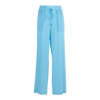 Ermanno Scervino Wide Trousers, female, Blue, Size: XL Pantalone
