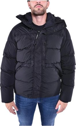 C.P. Company Nycra Medium Donsjas met capuchon - Heren - Winterjassen - Zwart - S - Jassen
