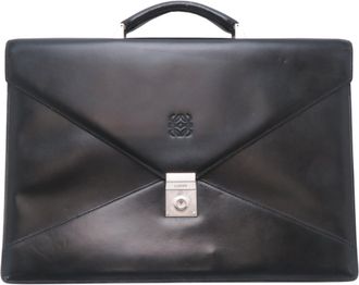Loewe Black Leather Briefcase (Pre-Owned)