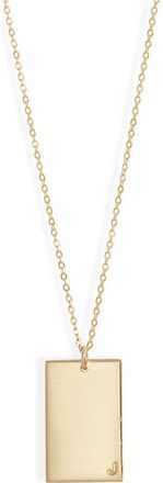 Set & Stones Goldie Initial Tag Pendant Necklace in Gold /J at Nordstrom