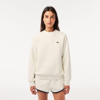 Lacoste Dames Lacoste Ronde Hals Dubbelzijdig Piqué Jogger Sweatshirt in Wit