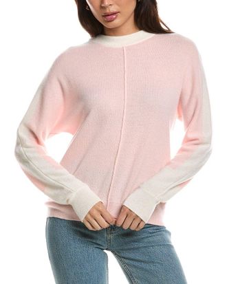 Fort&eacute; Cashmere Pop Trim Dolman Cashmere Sweater