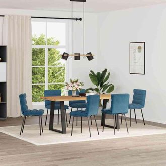 vidaXL Vidaxl - Sillas De Comedor 6 Unidades Terciopelo Azul