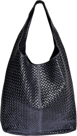 Luisa Vannini Blauw Rundleer Tas