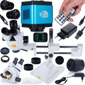 OEM Microscopio Estereosc&oacute;pico Trinocular Jupiter Pro Set C&aacute;mara Aquarius Pro Kmap-hdmi-usbc 8,29mp - Zoom 7-45x &Oacute;ptica Premium, Gran Distancia De Trabajo